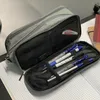 Schul-Federmäppchen, faltbar, drei Fächer, groß, grau, Produktbild-Vorschau 4