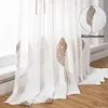 2er Set Vorhänge Transparent Voile Blattmuster Gardinen mit Produktbild-Vorschau 2