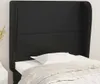 Kopfteil mit Ohren Schwarz 103x23x118/128 cm Kunstleder Produktbild-Vorschau 2