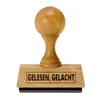 Holzstempel der Serie 'Gelesen, Gelacht', 5 cm breit, 6 cm Produktbild-Vorschau 2