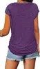 ASKSA T-shirt d'été femme zippé manches courtes tunique col Voir les images du produit 2