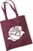 Huuraa Jutebeutel Rose Blüte 10 Liter Burgundy Baumwolle Produktbild-Vorschau 1
