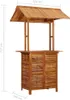vidaXL Tavolo bar da esterno con tetto 113x106x217 cm in Anteprima dell’immagine prodotto 12