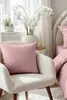 Satin Kissenbezug 100% Baumwolle 40X40 Rosa Produktbild-Vorschau 2