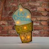 Enseigne métallique RETRO LED Ice Cream enseigne grande Voir les images du produit 4