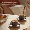 Cosumy Tasses à espresso avec soucoupes Set de 4 - 90 ml Voir les images du produit 2