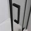 Viertelkreisdusche 90x90 mit Drehtüren, schwarzer Produktbild-Vorschau 6