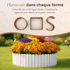 Floranica Bordure de Jardin en bois 20 x 100 cm Blanc Voir les images du produit 4