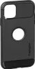 A black Spigen phone case is shown against a white background. Voir les images du produit