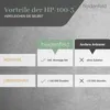 A marketing image comparing the Heidenfeld HP-100-3 infrared heater with other providers, highlighting advantages. Produktbild-Vorschau
