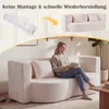 COSTWAY Schlafsofa, Boneless Sofa Bett mit 2 Bequemen Produktbild-Vorschau 6