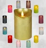 Anna's Collection Stumpfe Led-Kerze - gold - H12,5 x T7,5 Produktbild-Vorschau 4