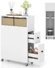 COSTWAY Carrello per nicchia con rotelle, cassetti, cestini Anteprima dell’immagine prodotto 1