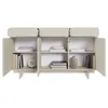 Selsey WUWU - Sideboard 3-türig mit 3 Schubladen Greige 150 Produktbild-Vorschau 4