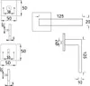 Technical drawings and dimensions of a door handle set. Produktbild-Vorschau