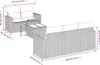Design 6-tlg. Garten-Sofagarnitur mit Kissen Grau Poly Produktbild-Vorschau 3