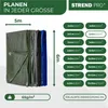 Plane Tarpaulin Light 5x6 m, 65 g/m, Abdeckplane, grün, mit Produktbild-Vorschau 2
