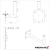 PremiumX 50-55cm Wandhalterung Stahl verzinkt SAT Antenne Produktbild-Vorschau 5