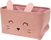 Dětský úložný košík Králík, set 2 ks, manšestr, růžová Náhled obrázku produktu 3