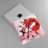 Wanduhr - Quadrat - Glasuhr - Flamingo Vogel Porträt - Produktbild-Vorschau 2