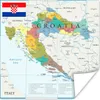 MuchoWow® Poster Detaillierte Karte von Kroatien mit den Produktbild-Vorschau 1