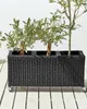 BELIANI Blumenkasten Schwarz Rattan Rechteckig 82 x 28 cm Produktbild-Vorschau 4