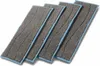 Four grey mop pads with blue trim are arranged diagonally on a white background. Produktbild-Vorschau