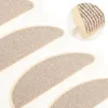vidaXL Tapis d'escalier 15 pcs. 65x21x4 cm blanc et marron Voir les images du produit 8