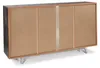 Mobile 3 Ante 3 Cassetti 164x92x41 cm Ossido Nero/Marmo Anteprima dell’immagine prodotto 3