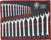 A set of wrenches laid out in a black fabric organizer with red trim. Náhled obrázku produktu