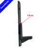 A close-up side view of a black adjustable support bracket for a bed frame, with a measurement indicator. Produktbild-Vorschau