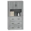 vidaXL Credenza Grigio Sonoma materiale a base di legno Anteprima dell’immagine prodotto 4