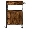 vidaXL Kuchynský vozík údený dub 56x43x89,5 cm materiál na Náhľad obrázku produktu 10