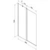 Mexen Flip parawan nawannowy 1-skrzydłowy 80 x 150 cm, Podgląd zdjęcia produktu 5