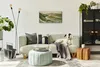 Küche Wohnzimmer Wand Leinwand Uhr 60x30 Kreidepfade Eric Produktbild-Vorschau 4