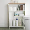Étagère de toilette sur roulettes Métal et bois Slim Voir les images du produit 21