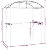 vidaXL Grillpavillon mit Seitenregalen Anthrazit Produktbild-Vorschau 7