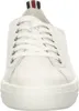 A close-up, front-facing view of a white sneaker. Produktbild-Vorschau