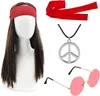 Hippie Kostüm Set 4-teilig für Herren 70er Jahre Karneval Produktbild-Vorschau 8