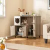COSTWAY skříňka pro kočky 100x51x91 cm s 5 kovovými Náhled obrázku produktu 2