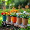 Gartenstecker Rost Blumen Gartendeko für Draußen,10er Produktbild-Vorschau 6