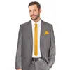 Krawatte Gelb slim aus Polyester einfarbig uni schmale 5 cm Produktbild-Vorschau 2