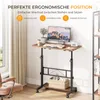 Iropro Schreibtisch höhenverstellbar 80x40cm, Computertisch Produktbild-Vorschau 2