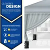 tillvex® 4X Parete laterale grigia per gazebo 3x3m e 3x6m | Anteprima dell’immagine prodotto 3