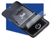 A screen protector being applied to a smartphone using a card. Produktbild-Vorschau
