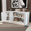 Merax Sideboard mit 3 Türen und LED-Streifen, Kommode mit Produktbild-Vorschau 5