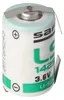 A single battery with metal tabs for connection. Produktbild-Vorschau