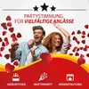 Konfettikanone Party Popper Rote Herzen - 1 Stück Produktbild-Vorschau 3