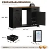 BROTTAR 47" Barschrank Schwarz mit 92L Kühlschrank, Produktbild-Vorschau 2