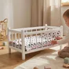 ŁÓŻECZKO DREWNIANE BIAŁE dla lalek + materac + pościel w Podgląd zdjęcia produktu 7